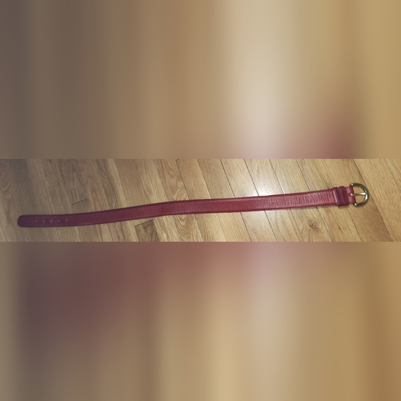 VINTAGE COACH RED LEATHER BELT SIZE LARGE 35-36" - Picture 11 of 16